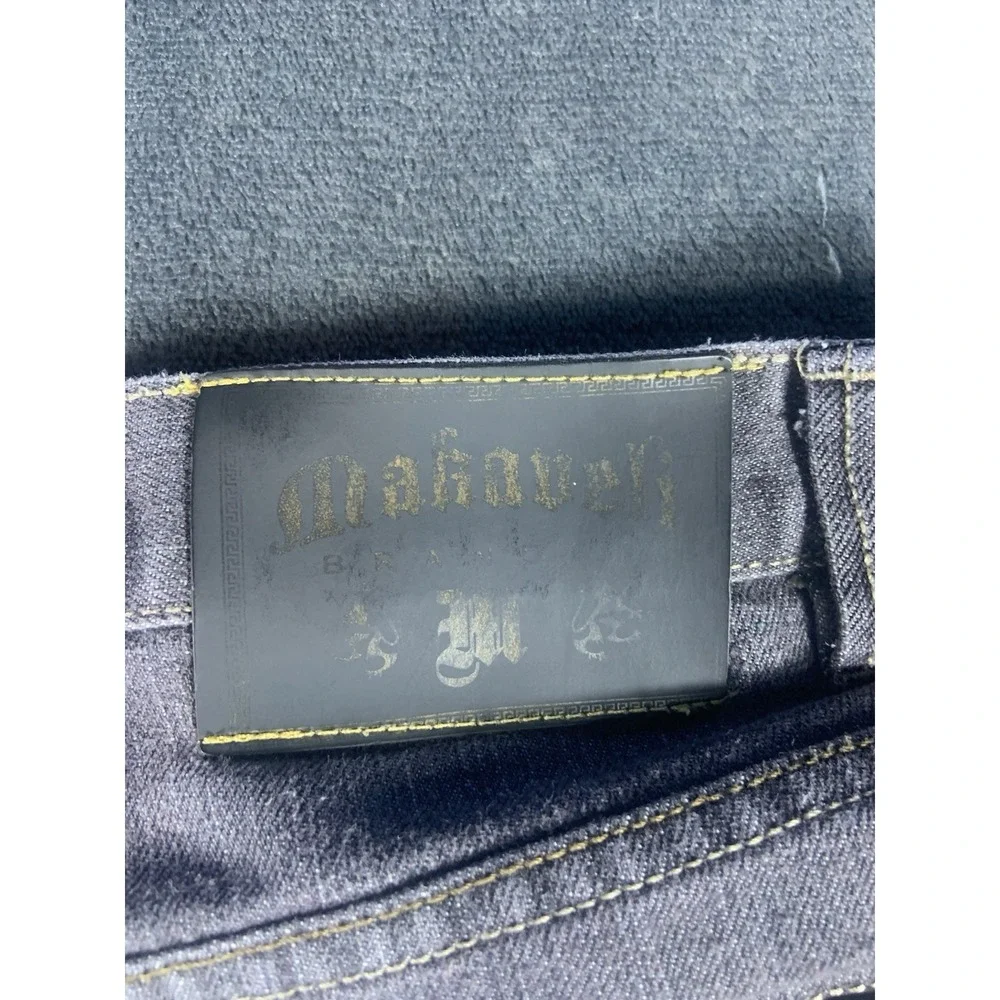 Y2K Makaveli‎ Grey Washed Jeans Women's Straight Size 14